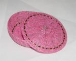 Beaded bowl with cover:  $25