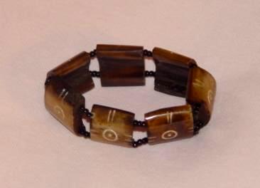 Bone bracelet, stretches to fit most sizes:  $12