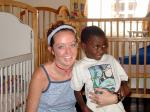 Annie, an SAS volunteer at Nyumbani with friend