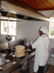 Judy in the kitchen with chapatis Judy in the kitchen with chapatis