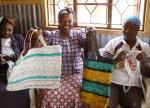 Tote bags crocheted from plastic grocery bags--the ultimate in recycling!
