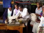 Arrival of a donated sewing machine